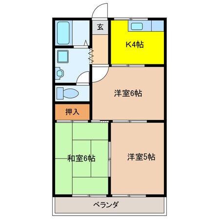 ファインシティ小川Ｃの物件間取画像